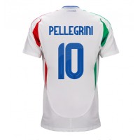 Camiseta Italia Lorenzo Pellegrini #10 Visitante Equipación Eurocopa 2024 manga corta